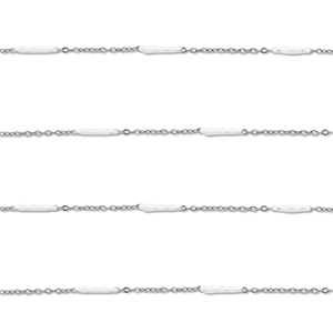 Zubeh&ouml;r aus Stainless Steel - Rostfreiem Stahl Gliederkette with Rod Silver-white