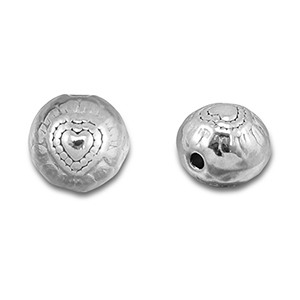 Perlen aus Stainless Steel - Rostfreiem Stahl Round Silver