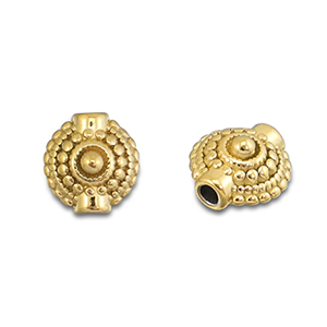 Perlen aus Stainless Steel - Rostfreiem Stahl Dots Gold