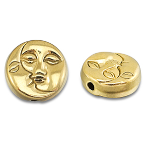 Perlen aus Stainless Steel - Rostfreiem Stahl Moon & Sun Gold