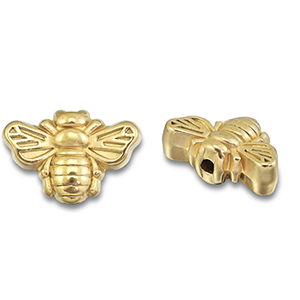 Perlen aus Stainless Steel - Rostfreiem Stahl Bee Gold