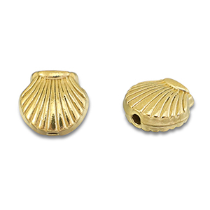 Perlen aus Stainless Steel - Rostfreiem Stahl Shell Gold