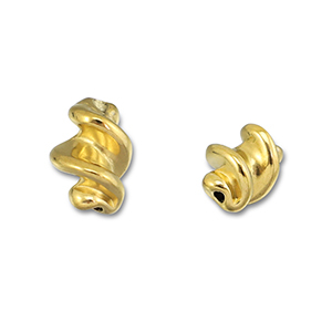 Perlen aus Stainless Steel - Rostfreiem Stahl Twisted Gold