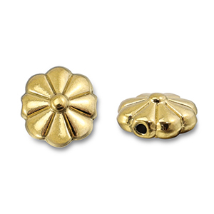 Perlen aus Stainless Steel - Rostfreiem Stahl Flower Gold