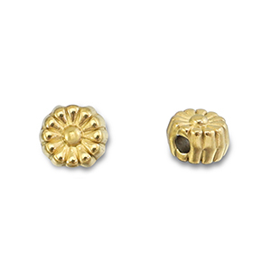 Perlen aus Stainless Steel - Rostfreiem Stahl Flower Gold
