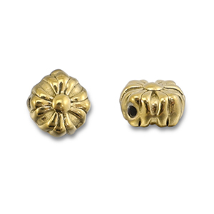 Perlen aus Stainless Steel - Rostfreiem Stahl Flower Gold