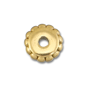 Perlen aus Stainless Steel - Rostfreiem Stahl Spacer 7mm Gold