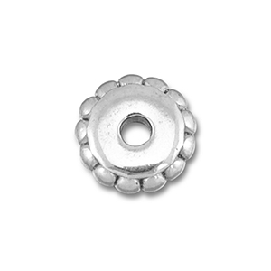 Perlen aus Stainless Steel - Rostfreiem Stahl Spacer 7mm Silver