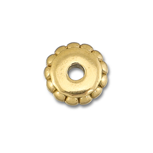 Perlen aus Stainless Steel - Rostfreiem Stahl Spacer 6mm Gold