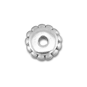 Perlen aus Stainless Steel - Rostfreiem Stahl Spacer 6mm Silver
