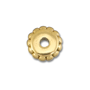 Perlen aus Stainless Steel - Rostfreiem Stahl Spacer 5mm Gold