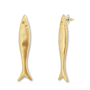 Statement-Ohrringe Fish Gold