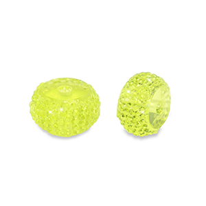 Perlen aus Resin Rondell 10mm Light green