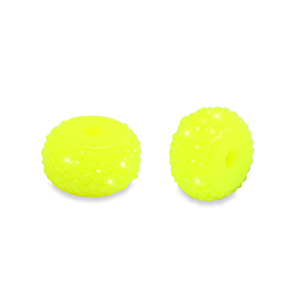 Perlen aus Resin Rondell 10mm Neon yellow