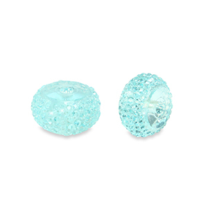 Perlen aus Resin Rondell 8mm Light blue