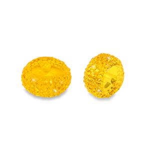 Perlen aus Resin Rondell 6mm Orange