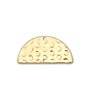 Anh&auml;nger / Connector aus Stainless Steel - Rostfreiem Stahl Semicircle Gold
