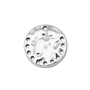 Anh&auml;nger / Connector aus Stainless Steel - Rostfreiem Stahl Round Silver