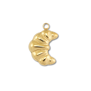 Anh&auml;nger aus Stainless Steel - Rostfreiem Stahl Croissant Gold
