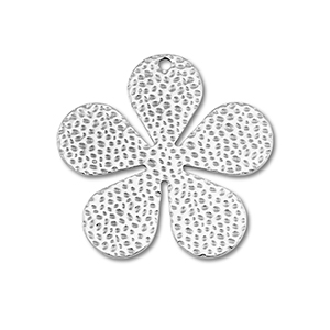 Anh&auml;nger aus Stainless Steel - Rostfreiem Stahl Flower Silver