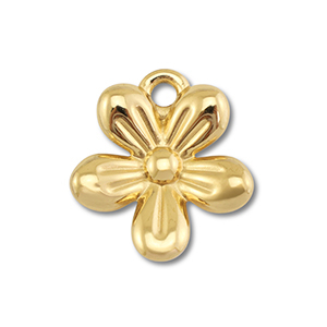 Anh&auml;nger aus Stainless Steel - Rostfreiem Stahl Flower Gold