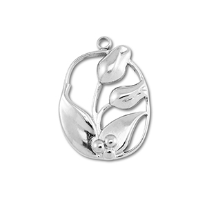 Anh&auml;nger aus Stainless Steel - Rostfreiem Stahl Tulips Silver