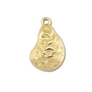 Anh&auml;nger aus Stainless Steel - Rostfreiem Stahl Shell Gold