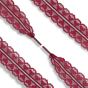 Musthave Schn&uuml;rsenkel Lace with Heart Red