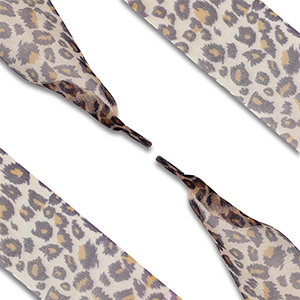 Musthave Schn&uuml;rsenkel Organza Leopard Light brown-brown-black