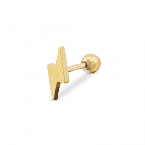 Stainless Steel - Rostfrei Stahl Ohrpiercing Thunder Gold