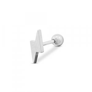 Stainless Steel - Rostfrei Stahl Ohrpiercing Thunder Silver