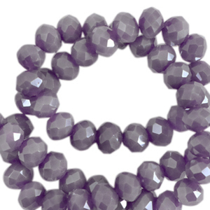 Facetten Top Glas Perlen 6x4mm Rondellen African purple-pearl shine coating
