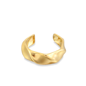 Stainless Steel - Rostfrei Stahl Ringe Twisted Gold