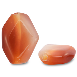 Perlen Naturstein Achat Irregular Orange-beige
