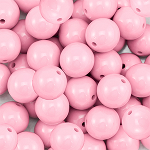 14 mm DQ Perlen aus Acryl Light pink