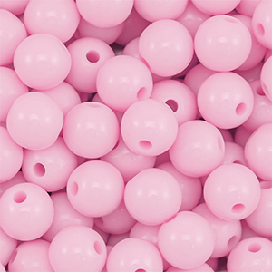 10 mm DQ Perlen aus Acryl Light pink