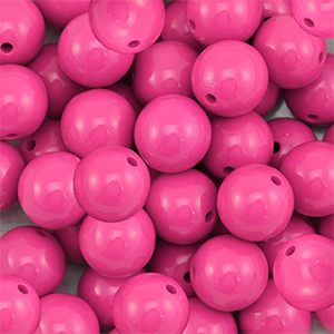 16 mm DQ Perlen aus Acryl Magenta pink