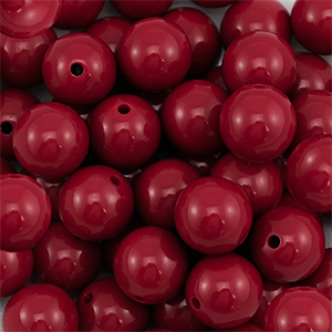 16 mm DQ Perlen aus Acryl Wine red