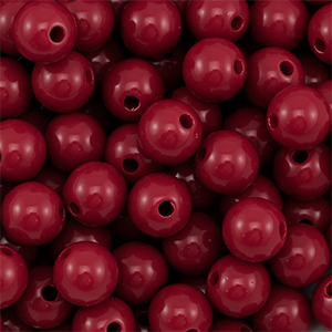 10 mm DQ Perlen aus Acryl Wine red