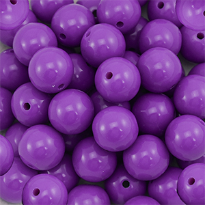 18 mm DQ Perlen aus Acryl Purple