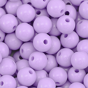 10 mm DQ Perlen aus Acryl Pastel lilac
