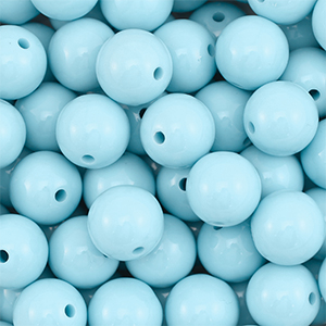14 mm DQ Perlen aus Acryl Pastel blue