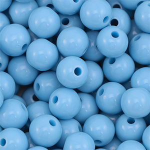 10 mm DQ Perlen aus Acryl Blue