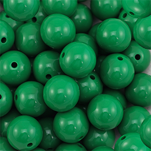18 mm DQ Perlen aus Acryl Dark green