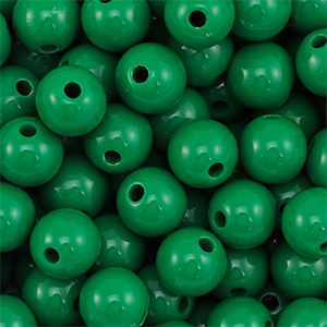 10 mm DQ Perlen aus Acryl Dark green