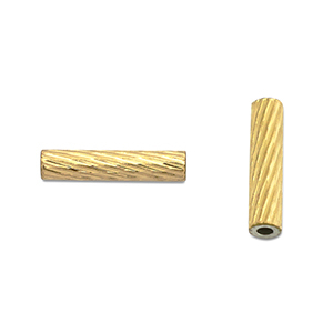 Perlen aus Stainless Steel - Rostfreiem Stahl Tubes 8mm Gold