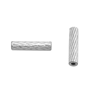 Perlen aus Stainless Steel - Rostfreiem Stahl Tubes 8mm Silver