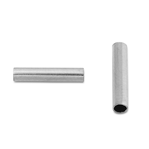 Perlen aus Stainless Steel - Rostfreiem Stahl Tubes 8mm Silver