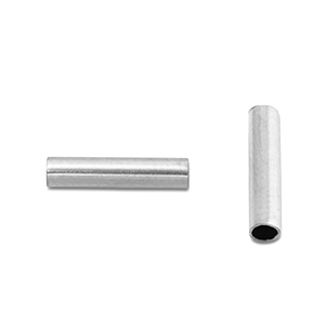 Perlen aus Stainless Steel - Rostfreiem Stahl Tubes 8mm Silver