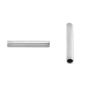 Perlen aus Stainless Steel - Rostfreiem Stahl Tubes 9mm Silver